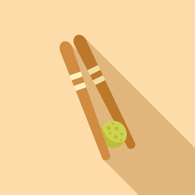 Wasabi palos icono vector plano comida asiática hierba de cocina