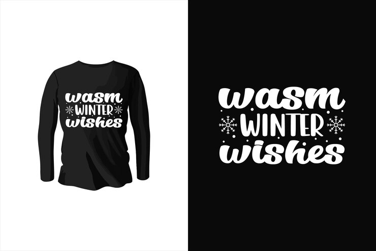 Wasm Winter Wishes Diseño de camisetas de invierno Diseño de camisetas de invierno