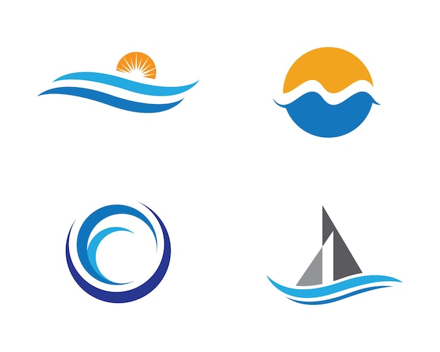Water wave Logo Template vector illustration design