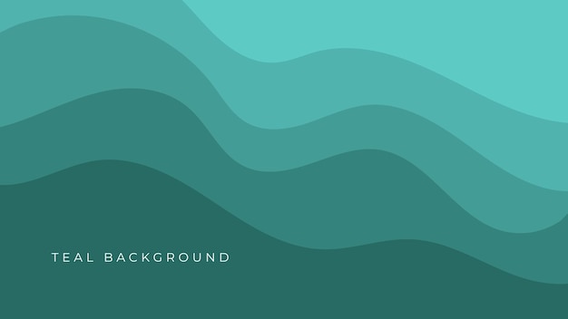 Wave abstract teal background Ilustración vectorial para su estandarte de diseño gráfico de verano