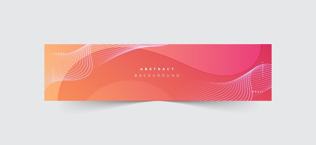 Vector wave linkedin banner diseño de fondo abstracto