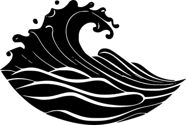 Wave logotipo vectorial de alta calidad ilustración vectorial ideal para gráfico de camiseta