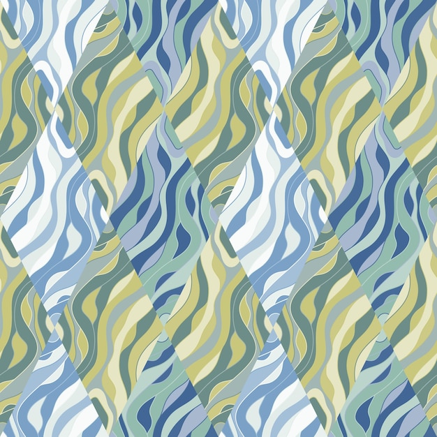 Wave mosaico seamless patern Resumen líquido ornamento Decorativo líneas suaves papel tapiz
