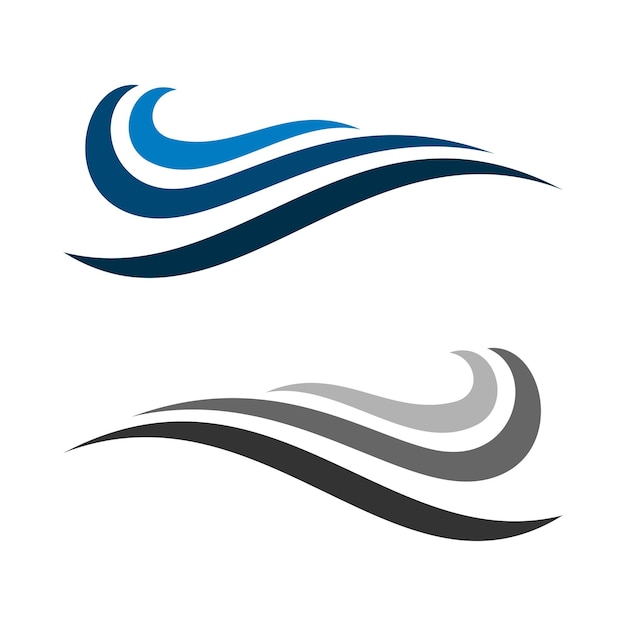 Wave Swoosh Logo Plantilla Ilustración Diseño Vector EPS 10
