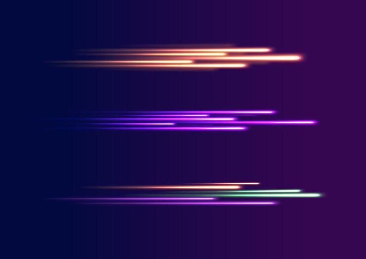 Vector wawe blanco abstracto efecto de luz de estrella brillante mágica vectorial con línea curva borrosa de neón