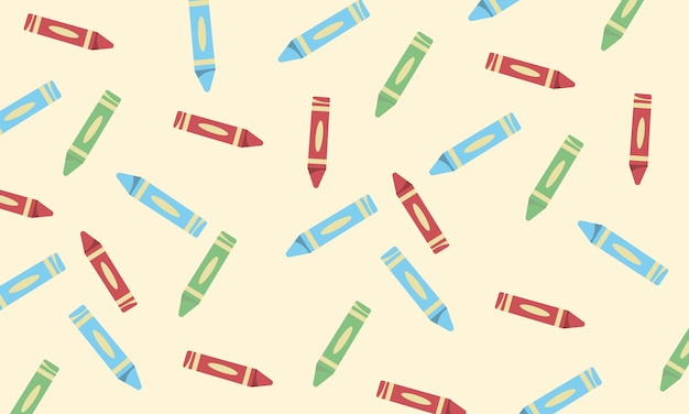 Wax Crayons Seamless Pattern