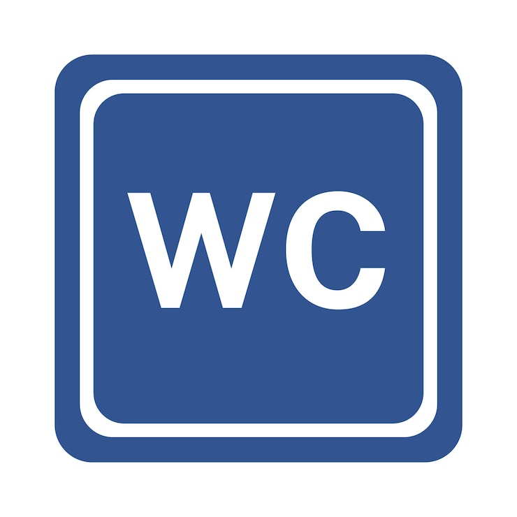 Vector wc pictograma señal de aseo