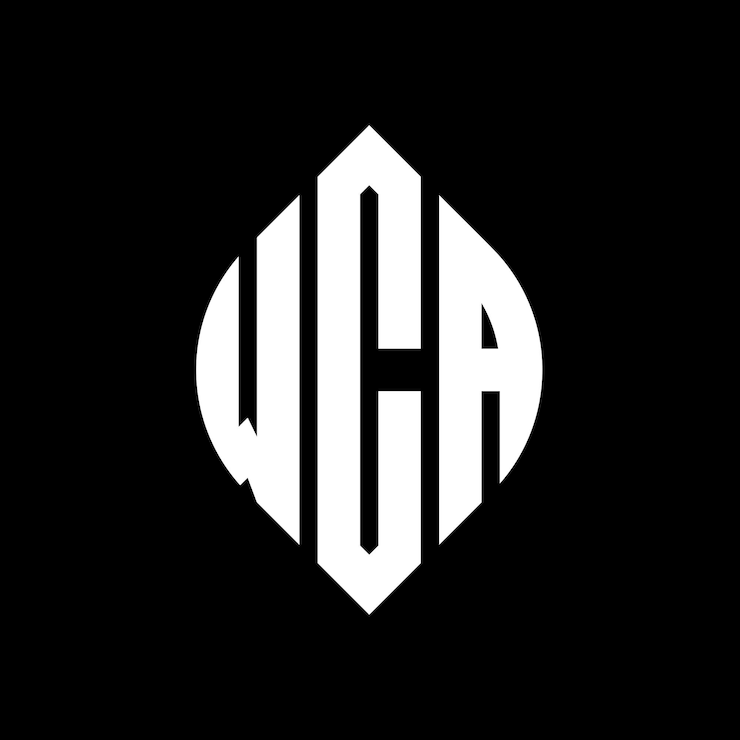 Vector wca diseño de logotipo de letras circulares con forma de círculo y elipse wca letras elípticas con estilo tipográfico las tres iniciales forman un logotipo de círculo wca emblema de círculo monograma abstracto letra marca vector