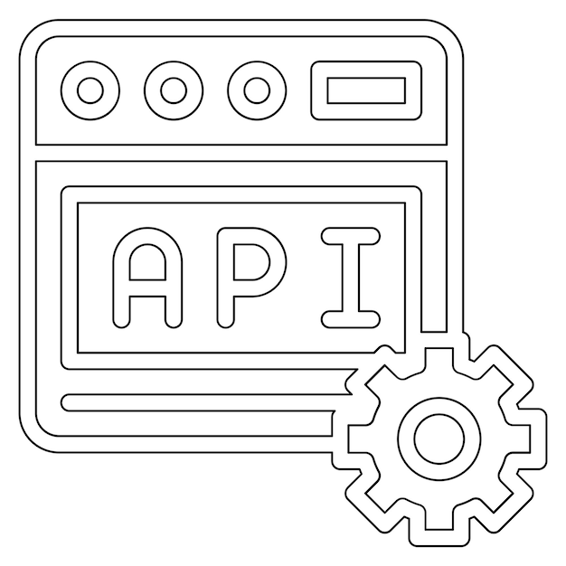 Vector web api vector icon illustration of coding and development iconset