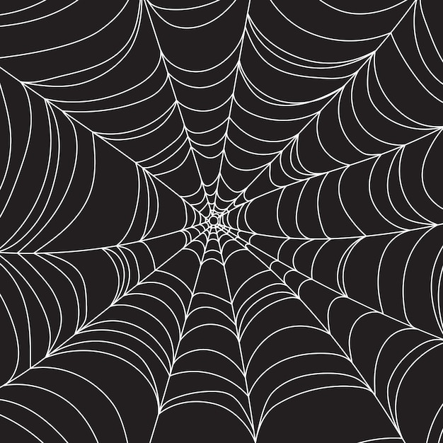 Web blanca sobre un patrón de fondo negro