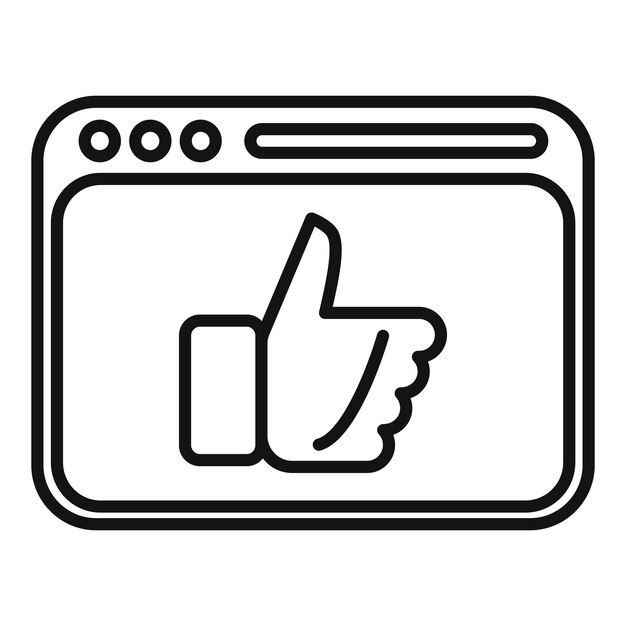 Web como icono contorno vector interfaz internet diseño de botones