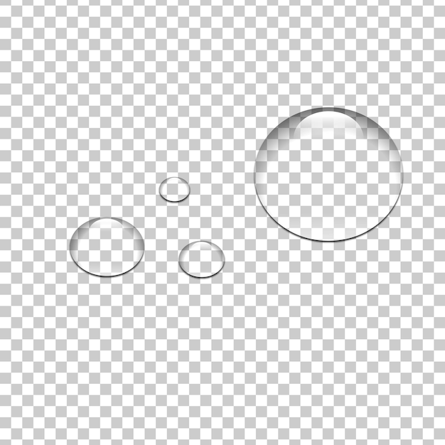 Web Ilustración de vector de gota de agua natural Efecto de fondo transparente Vista desde arriba