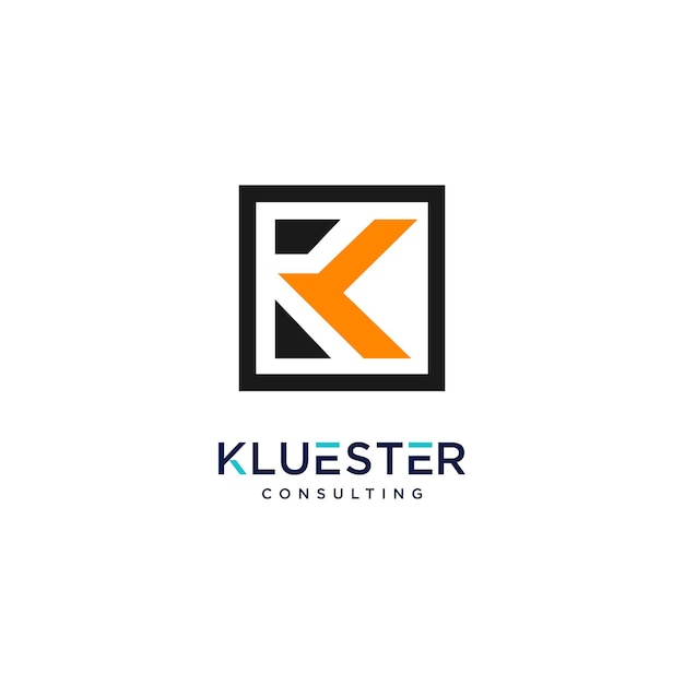 Web k logo iniciales diseño aislado vector ilustración