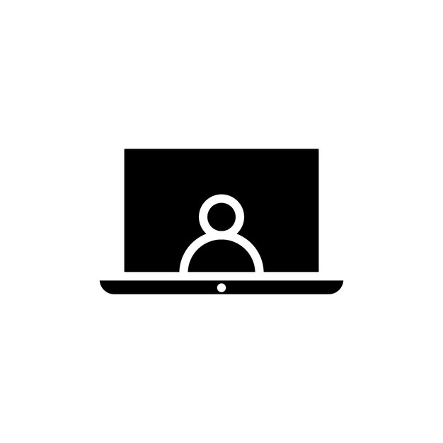 Webinar Icon Set Formación en línea Vídeo Taller virtual Símbolo vectorial en un estilo negro lleno y delineado Signo de educación a distancia