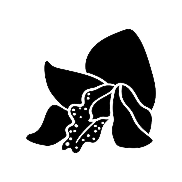 WebSilueta de brote de orquídea Flor de orquídea grande para tarjetas e invitaciones