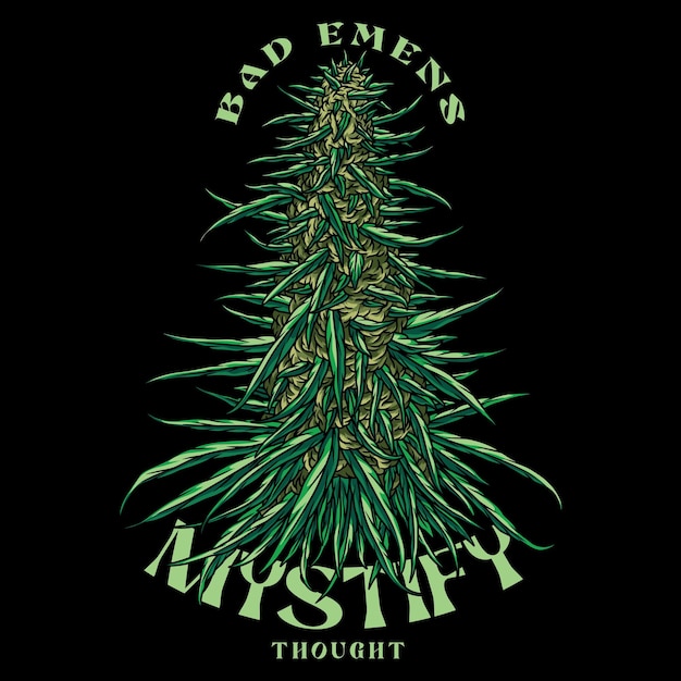 Weeds Nug con ilustración de texto