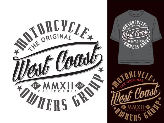 Vector west stylist vector insignias antiguas con diseño de camiseta caligráfica jersey vector