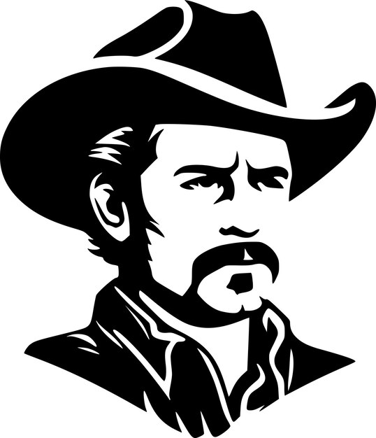 Vector western high quality vector logo ilustración vectorial ideal para el gráfico de camisetas