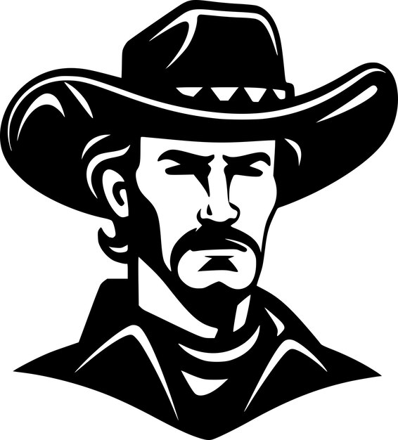 Vector western high quality vector logo ilustración vectorial ideal para el gráfico de camisetas