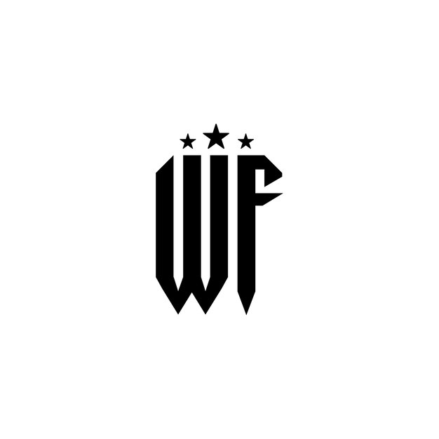 WF monograma diseño del logotipo letra texto nombre símbolo monocromático logotipo alfabeto carácter logotipo simple