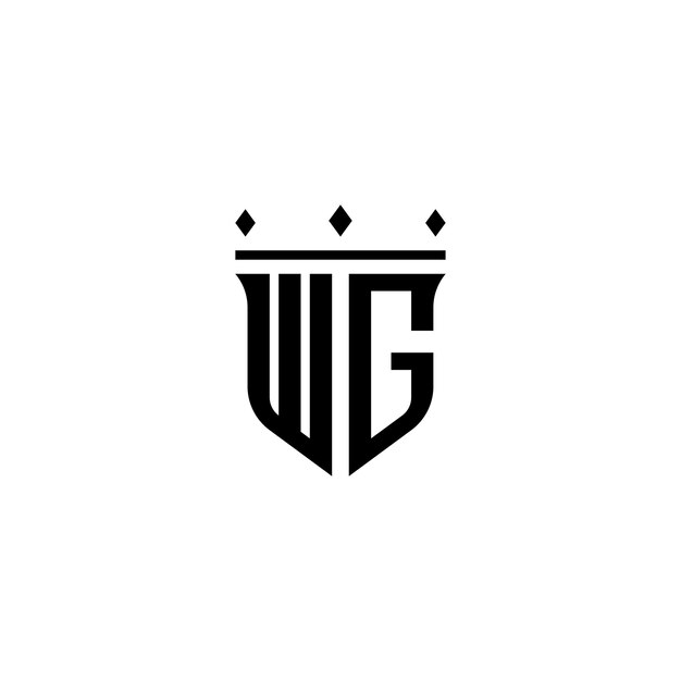 WG monograma diseño del logotipo letra texto nombre símbolo monocromo logotipo alfabeto carácter logotipo simple