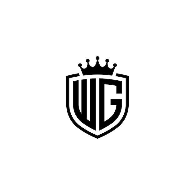 WG monograma diseño del logotipo letra texto nombre símbolo monocromo logotipo alfabeto carácter logotipo simple