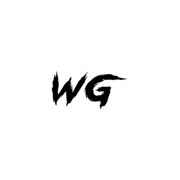 WG monograma diseño del logotipo letra texto nombre símbolo monocromo logotipo alfabeto carácter logotipo simple