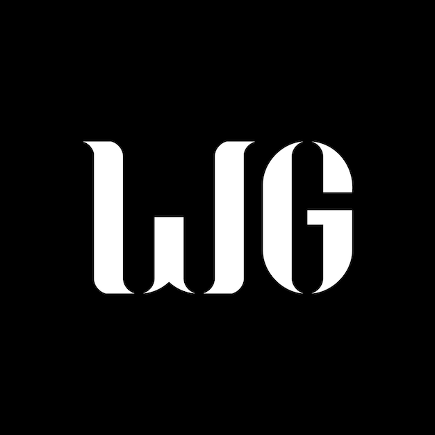 WG WG diseño de la letra del logotipo Letra inicial WG círculo vinculado monograma en mayúsculas logotipo color blanco logotipo WG diseño WG W G