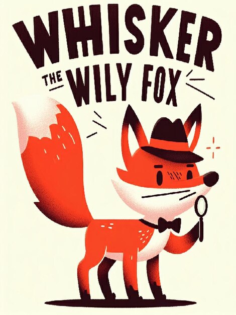 Vector whisker the wily fox 2 vector fondo blanco