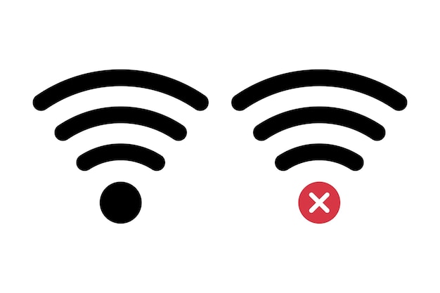 Vector wi-fi y sin wi-fi