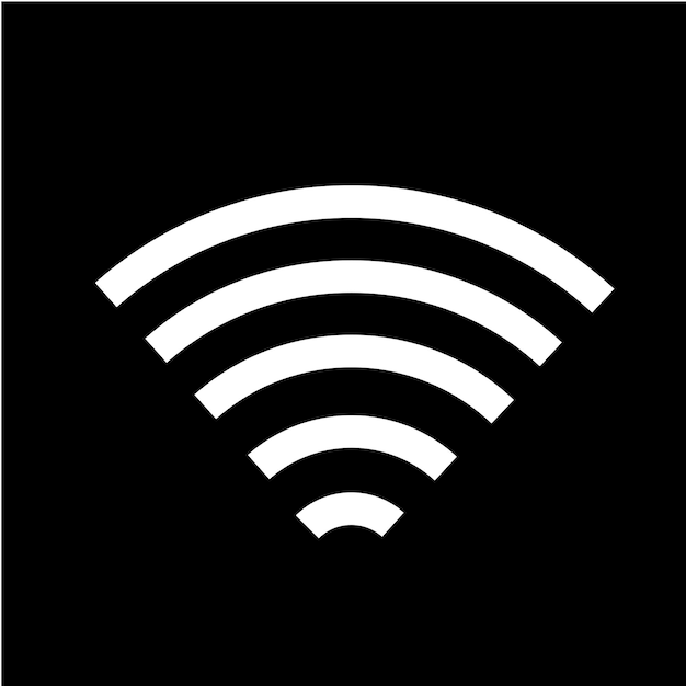 Wifi con 5 líneas Wifi vector icono