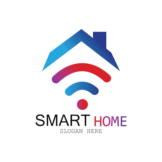Wifi House Vector LogoSmart City Tech Icon Vector City Net Logo Concept Vector