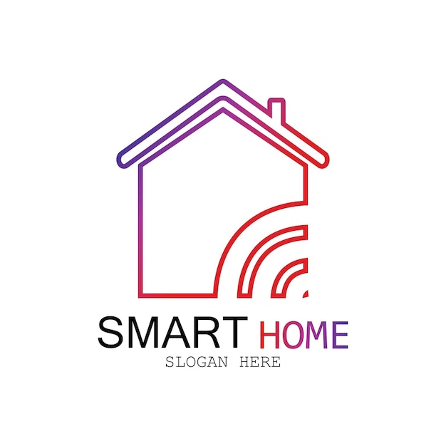 Wifi House Vector LogoSmart City Tech Icon Vector City Net Logo Concept Vector