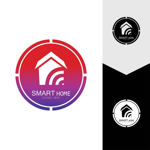 Vector wifi house vector logosmart city tech icon vector city net logo concept vector