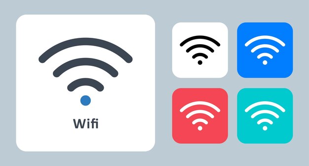 Wifi icono vector ilustración línea contorno iconos