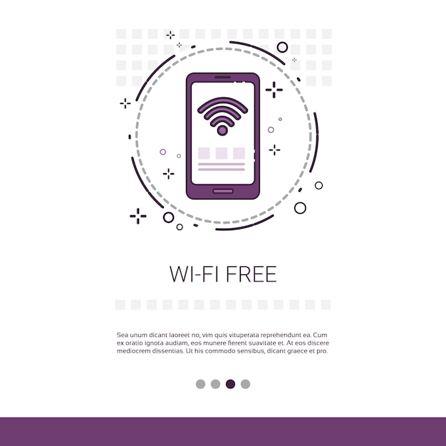 Wifi signal free wireless connection banner