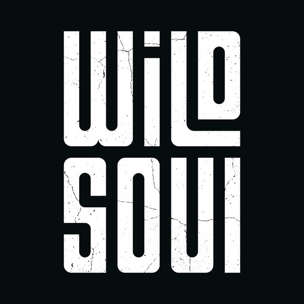 Wild Soul Typography in Block Letters