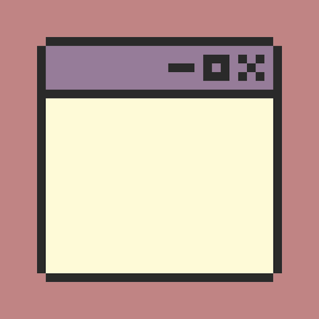 Windows UI pixel art para sus necesidades