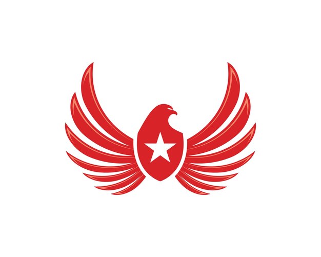 Wing Falcon Logo Template vector