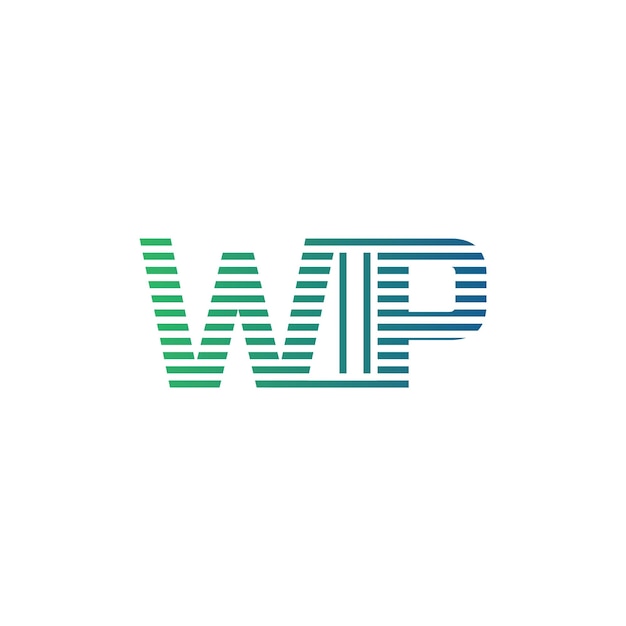 WIP Moderno Diseño de Logotipo Carta WIP Minimalista Profesional y Versátil Icono de Marca para la Identidad de Negocio