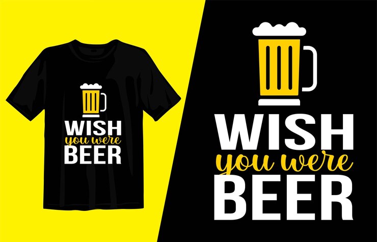 Wish You Were Beer es una plantilla de diseño de t-shirts vectoriales.