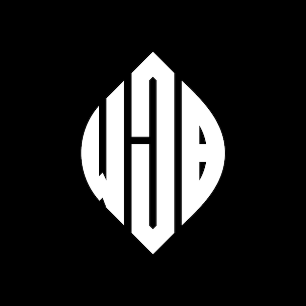WJB diseño de logotipo de letras circulares con forma de círculo y elipse WJB letras elípticas con estilo tipográfico Las tres iniciales forman un logotipo de círculo WJB círculo emblema monograma abstracto letra marca vector