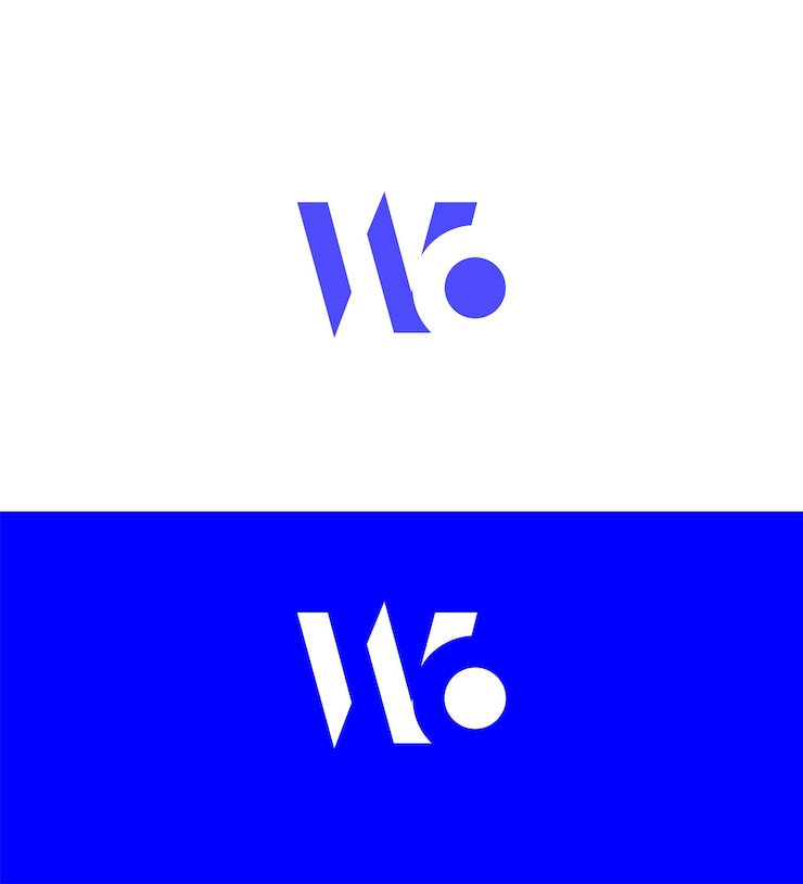 Vector wo ow lectura logotipo símbolo de signo de identidad