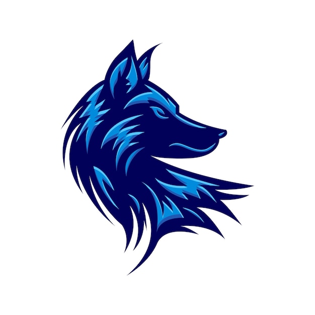 Wolf Mascot Logo Concept Vector Illustration Cartoon Adecuado para Logo Wallpaper Banner Background Card Book Illustration TShirt Design Sticker Cover, etc.