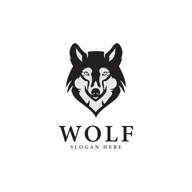 Wolf Vintage Logo Stock Vector