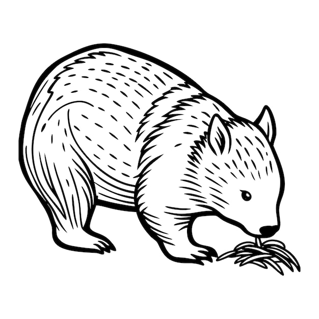 Wombat olfateando el Svg