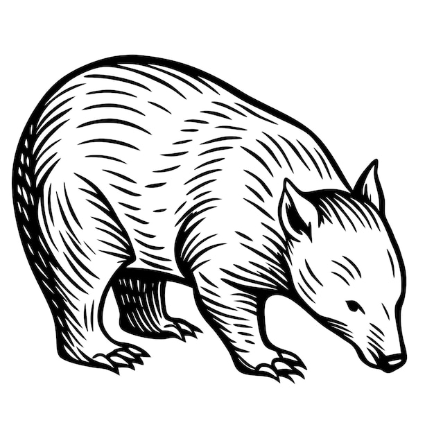 Wombat olfateando el Svg