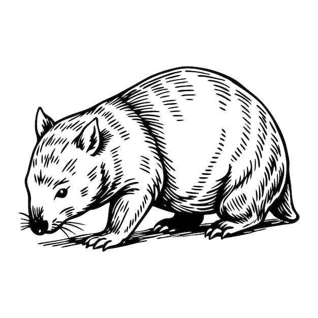 Wombat olfateando el Svg