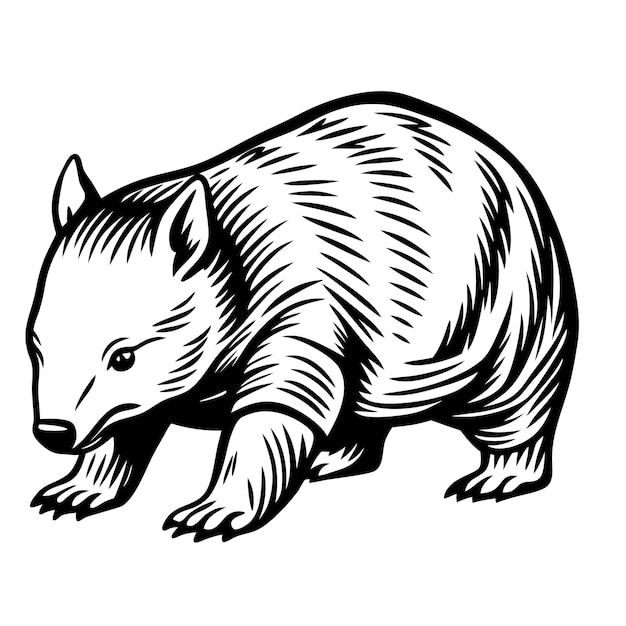 Wombat olfateando el Svg