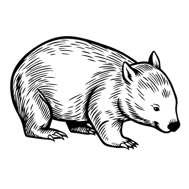 Wombat olfateando el Svg